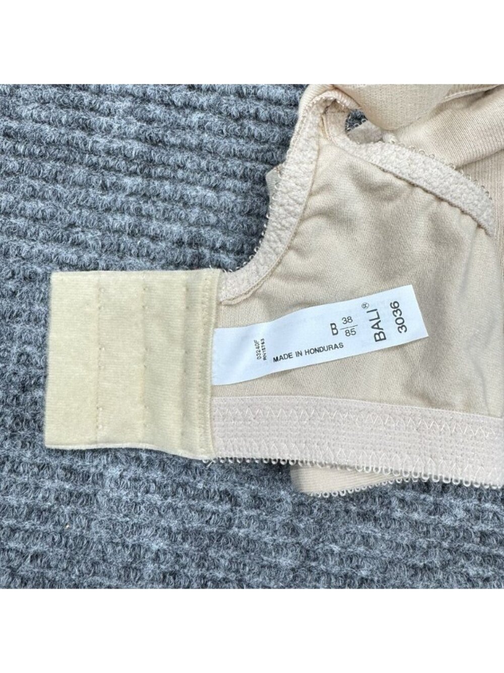 Bali Bra 38B Beige Cotton Double Classic Support Wire Free Cool Comfort 3036 NEW - Picture 7 of 9